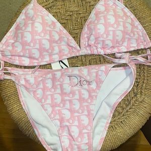 Vintage Dior monogram swimsuit bikini